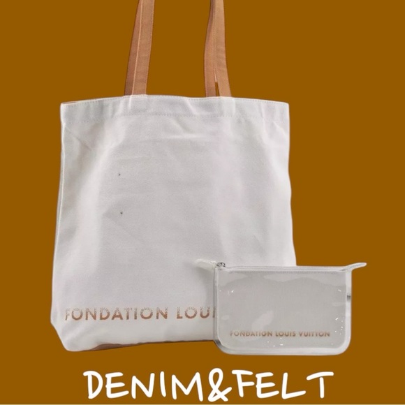 Louis Vuitton Fondation Exclusive Ivory Canvas Shoulder/ Tote Bag | PRELOVED!!🤎 - Picture 1 of 16